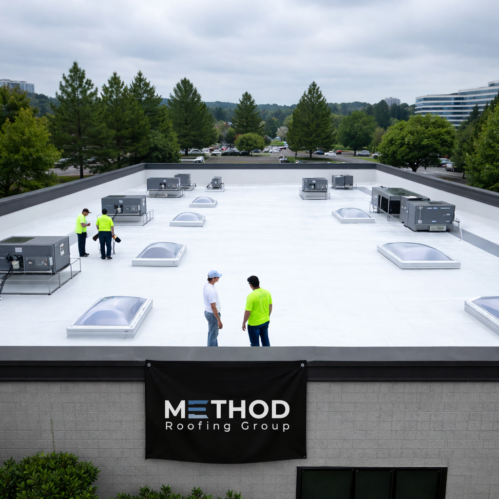 commercial roofing services southern california flat roof system