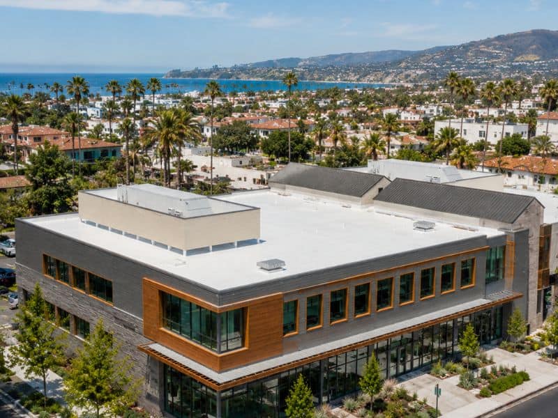Commercial flat roof installed by Method Roofing Group on an Orange County office building — Southern California roofing contractor